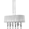 Mantra M3853 Tiffany 6+6 Light Oval Pendant Light In Chrome With White Shade