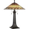 QZ/ALCOTT/TL Alcott 2 Light Table Lamp In Valiant Bronze With Shade