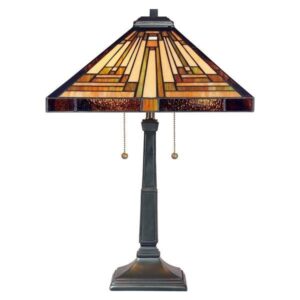 QZ/STEPHEN/TL Stephen Tiffany Bronze Table Lamp