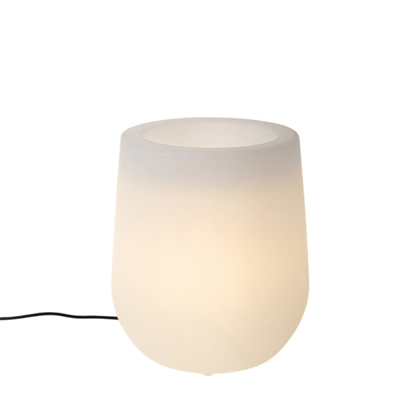 Outdoor floor lamp flowerpot white incl. LED IP44 - Flowerpot