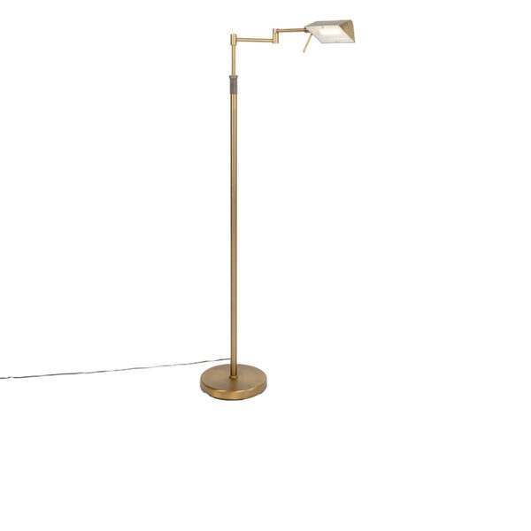 Design floor lamp bronze incl. LED with touch dimmer - Notia
