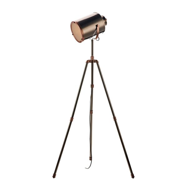 Dar Wisebuys Jake Task Floor Lamp In Pewter And Copper Finish