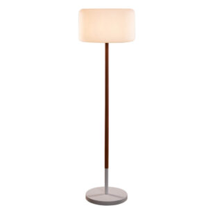 Outdoor Floor Lamp White Incl. Dimmable Solar Rechargeable LED IP65 – Chloe Plant