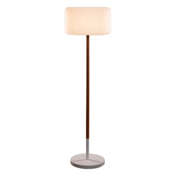 Outdoor Floor Lamp White Incl. Dimmable Solar Rechargeable LED IP65 - Chloe Plant