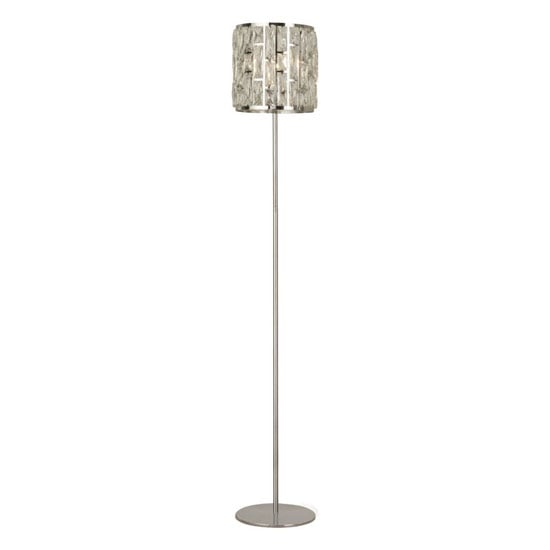 Bijou 1 Bulb Floor Lamp In Chrome With Crystal Glass