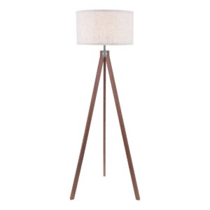 Dar Lighting Armitage Tripod Floor Lamp In Dark Wood With Shade