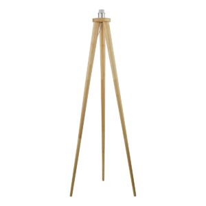 Dar Lighting Ivor Tripod Floor Lamp In Natural Wood Base Only