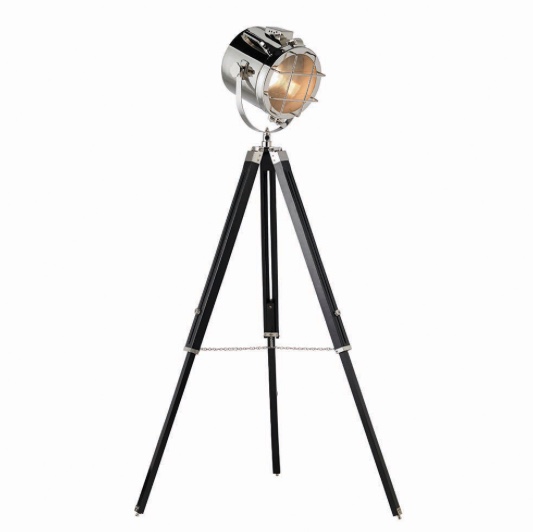 Endon EH-NAUTICAL-FL Black and Chrome Nautical Style Floor Lamp