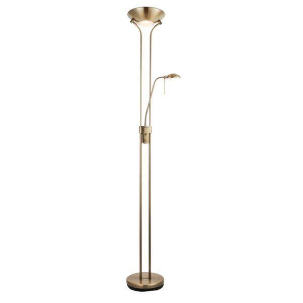 Endon ROME-AN Rome 2 Light Mother And Child Floor Lamp In Antique Brass Finish