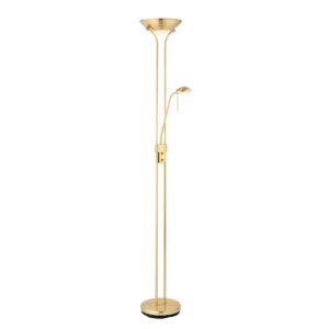 Endon ROME-SB Rome 2 Light Mother And Child Floor Lamp In Satin Brass Finish