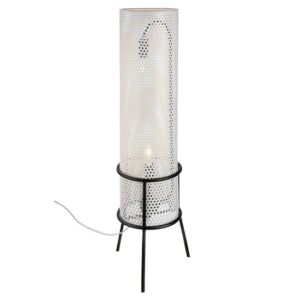 Jalis Metal Floor Lamp In White And Black