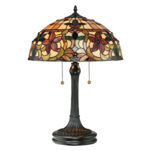 QZ-KAMI-TL Kami Tiffany Bronze 2 Light Table Lamp