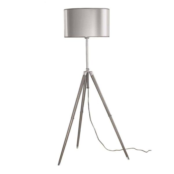 S213 Modern Tripod in Satin Nickel Floor Lamp