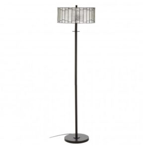 Waldron Deco Floor Lamp In Bronze Tone