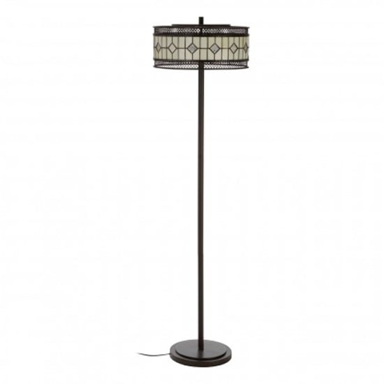 Waldron Diamond Floor Lamp In Bronze Tone